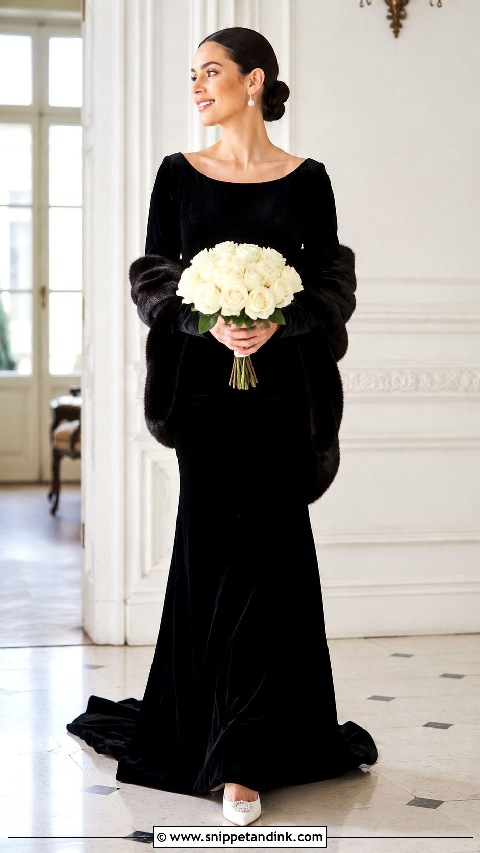Black Velvet Wedding Dress - Snippet and Ink - 25 Black Wedding Dress Aesthetic Ideas