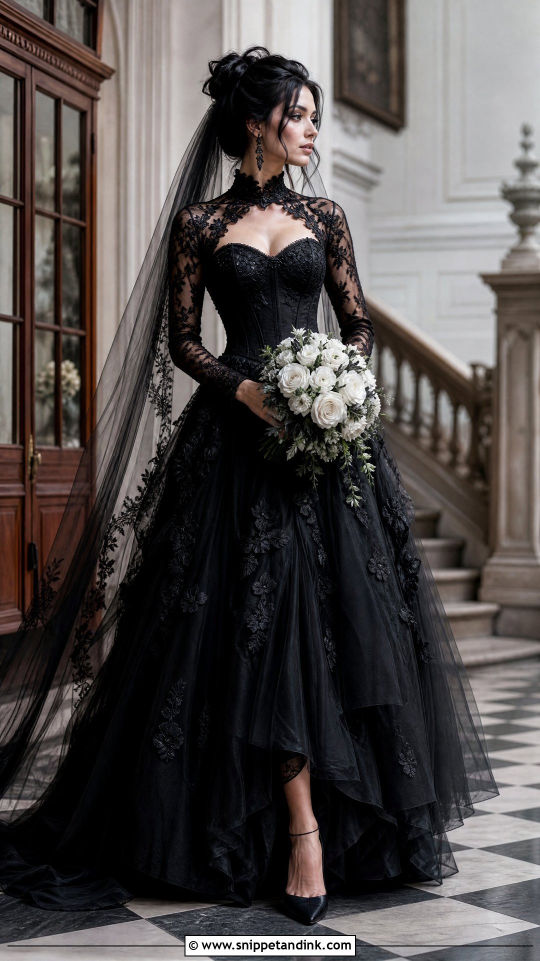 Black Victorian Wedding Dress - Snippet and Ink - 20 Victoria Wedding Dress Ideas