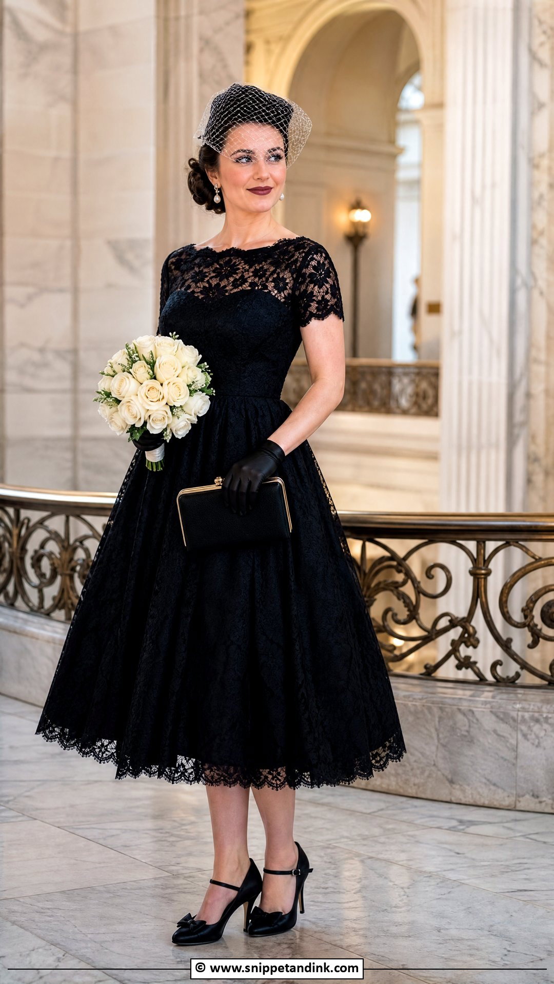 Black Vintage Wedding Dress - Snippet and Ink - 35 Black Wedding Dresses