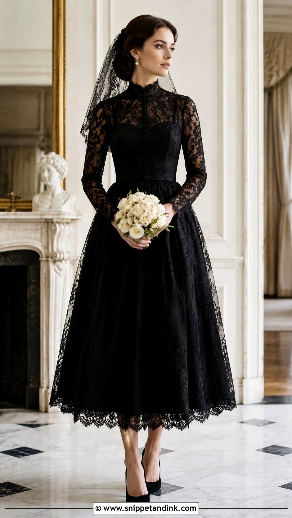 Black Vintage Wedding Dress - Snippet and Ink - 30 Elegant Black Wedding Dress Ideas