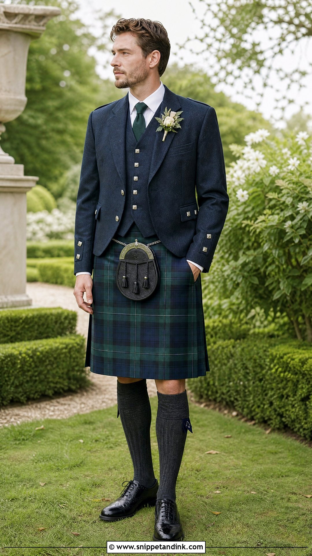 Black Watch Wedding Kilt Outfit - Snippet and Ink - 20 Wedding Kilt Ideas