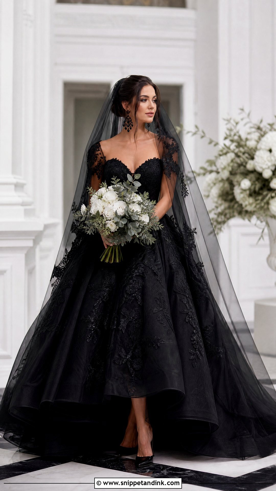 Black Wedding Dress - Snippet and Ink - 25 Colored Wedding Dress Ideas