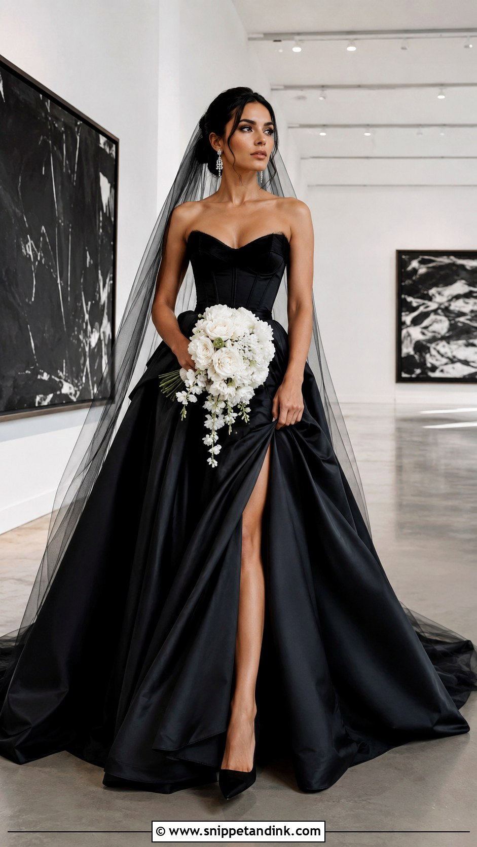 Black Wedding Dress - Snippet and Ink - 20 Different Color Wedding Dresses