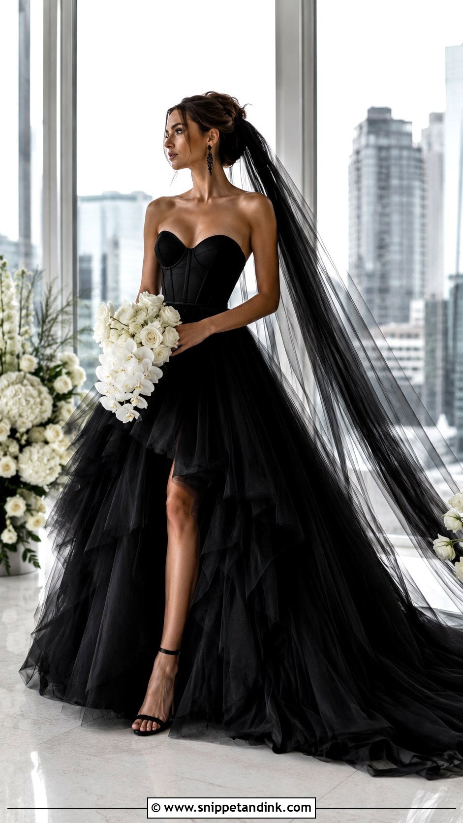 Black Wedding Dress - Snippet and Ink - 20 Alternative Wedding Dress Color Ideas