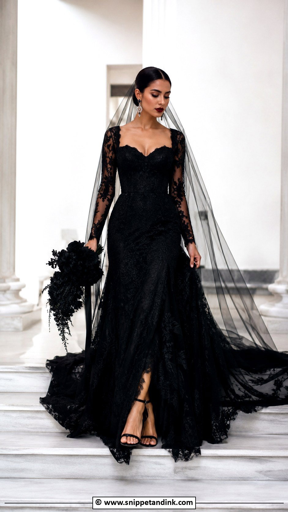 Black Wedding Dress - Snippet and Ink - 30 Colored Wedding Dresses