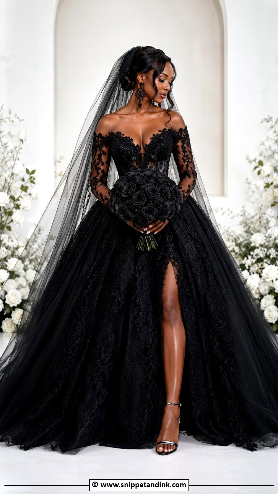 Black Wedding Dress - Snippet and Ink - 30 Dream Wedding Dresses Black Women