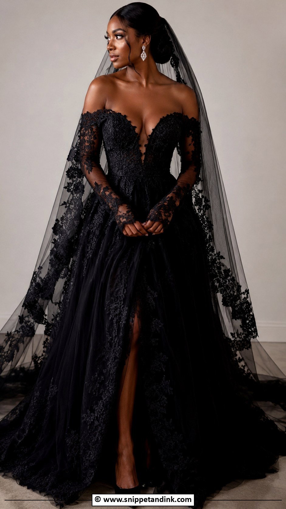Black Wedding Dress - Snippet and Ink - 30 Wedding Dresses Black Women
