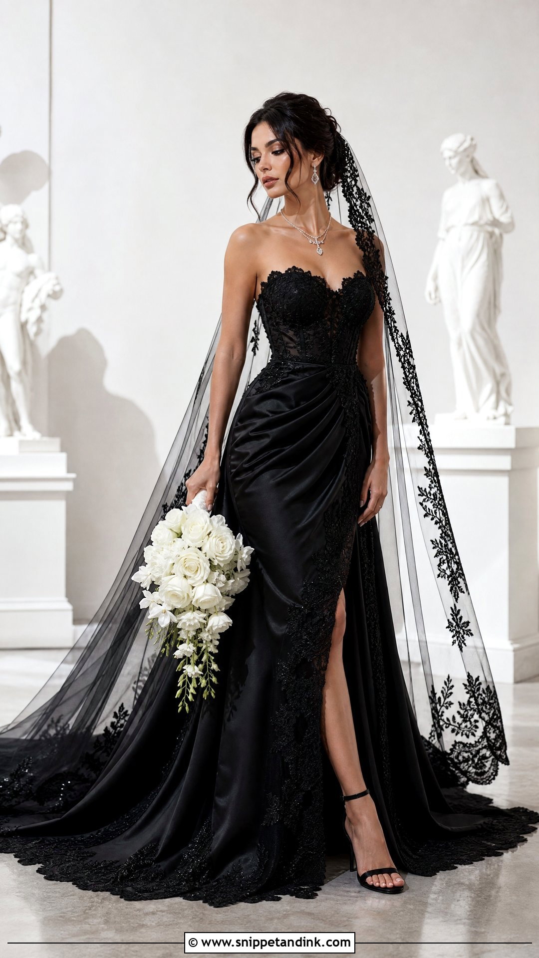 Black Wedding Dress Art - Snippet and Ink - 25 Wedding Dress Art Ideas