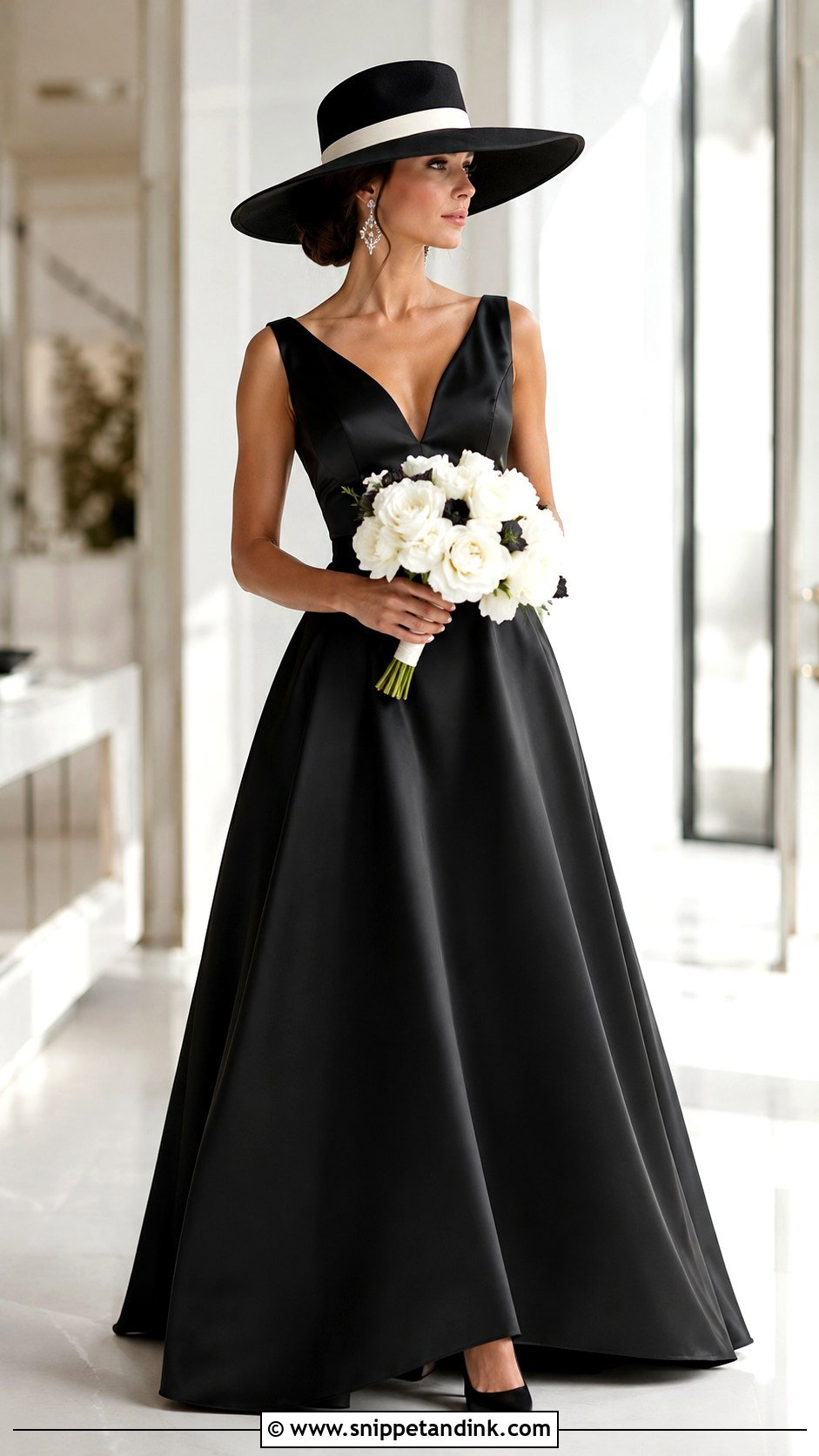 Black Wedding Dress With Matching Hat - Snippet and Ink - 20 Wedding Dress with Hat Ideas