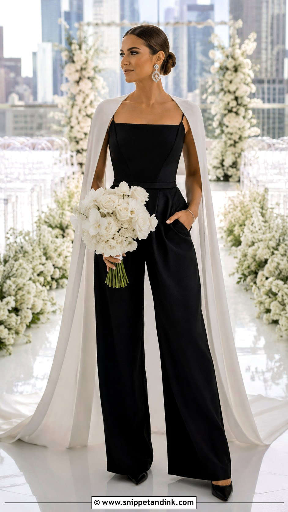 Black Wedding Jumpsuit - Snippet and Ink - 25 Black Wedding Dress Aesthetic Ideas