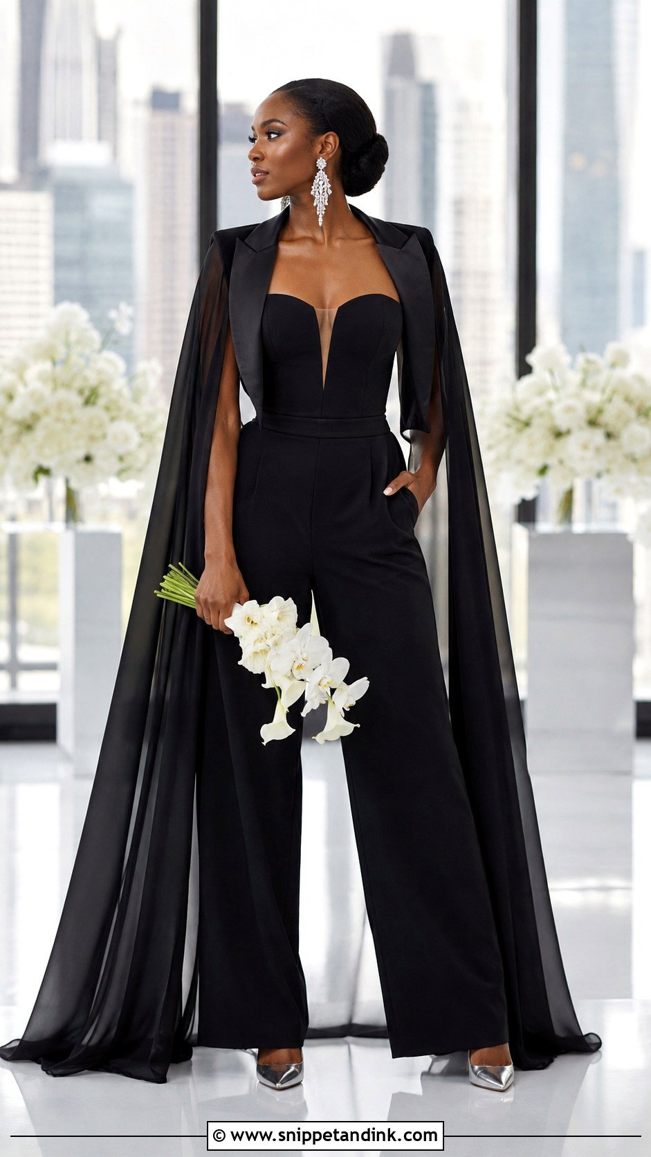 Black Wedding Jumpsuit - Snippet and Ink - 20 Black Bride Dress Ideas