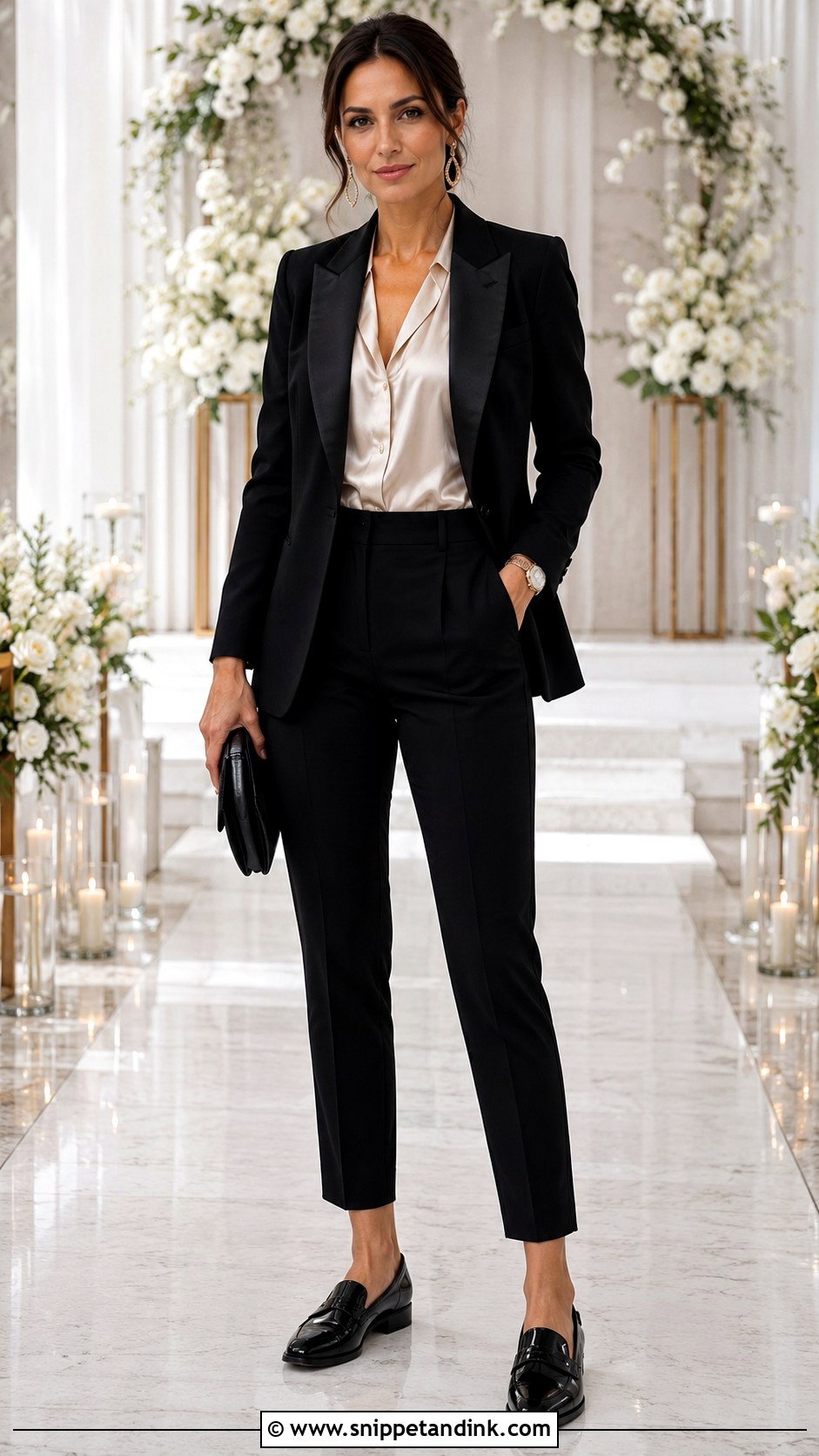 Black Wedding Suit With Dressy Loafers - Snippet and Ink - 20 Black Wedding Suit Women Ideas