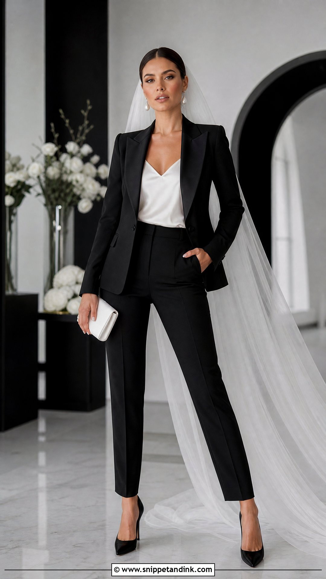 Black Wedding Tuxedo Suit - Snippet and Ink - 20 Wedding Suit for Bride Ideas