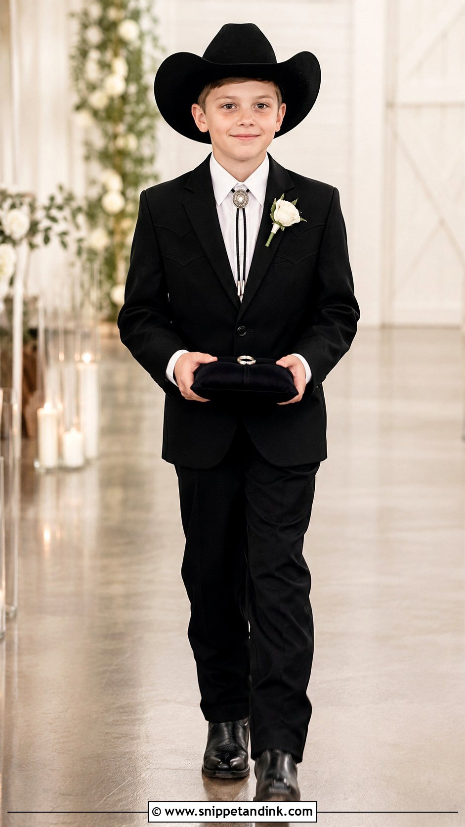Black Western Suit Ring Bearer Outfit - Snippet and Ink - 20 Western Ring Bearer Outfit Ideas