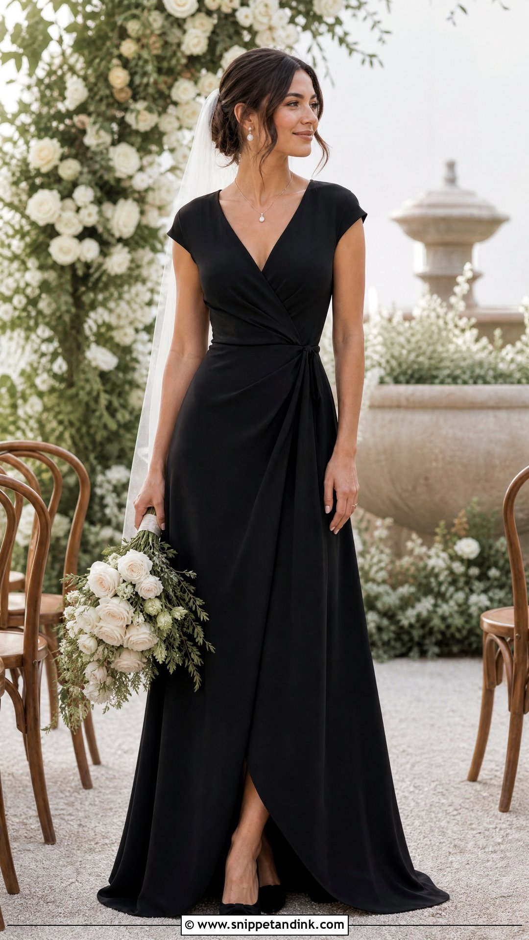 Black Wrap Wedding Dress - Snippet and Ink - 25 Simple Black Wedding Dress Ideas