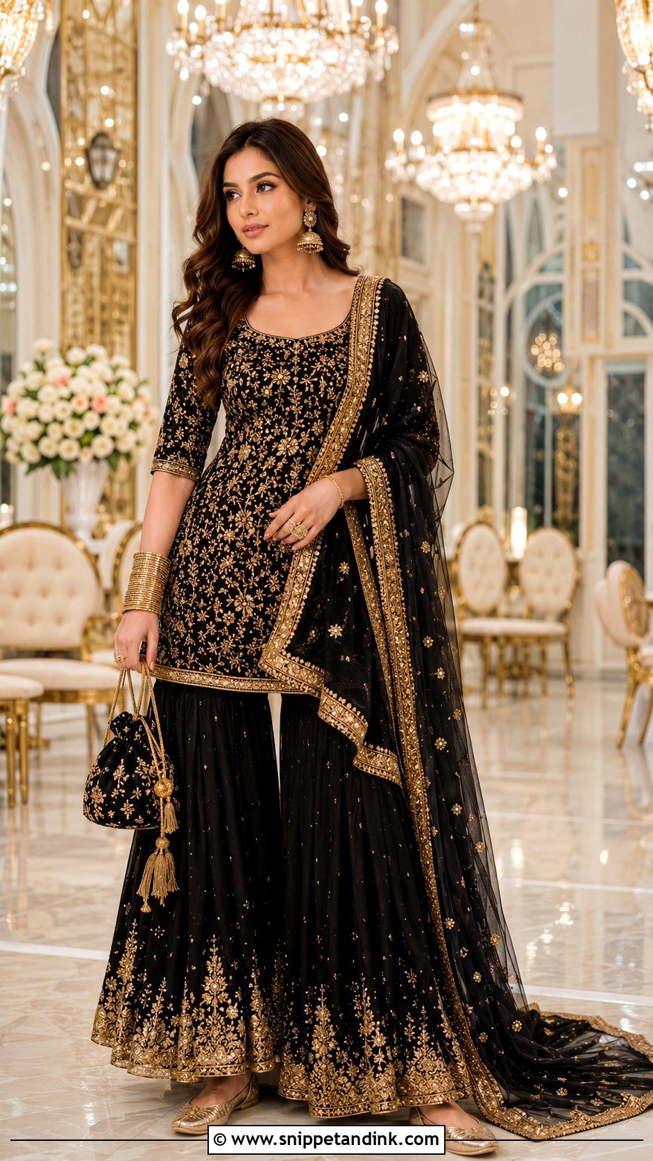 Black and Gold Garara - Snippet and Ink - 20 Garara for Wedding Ideas