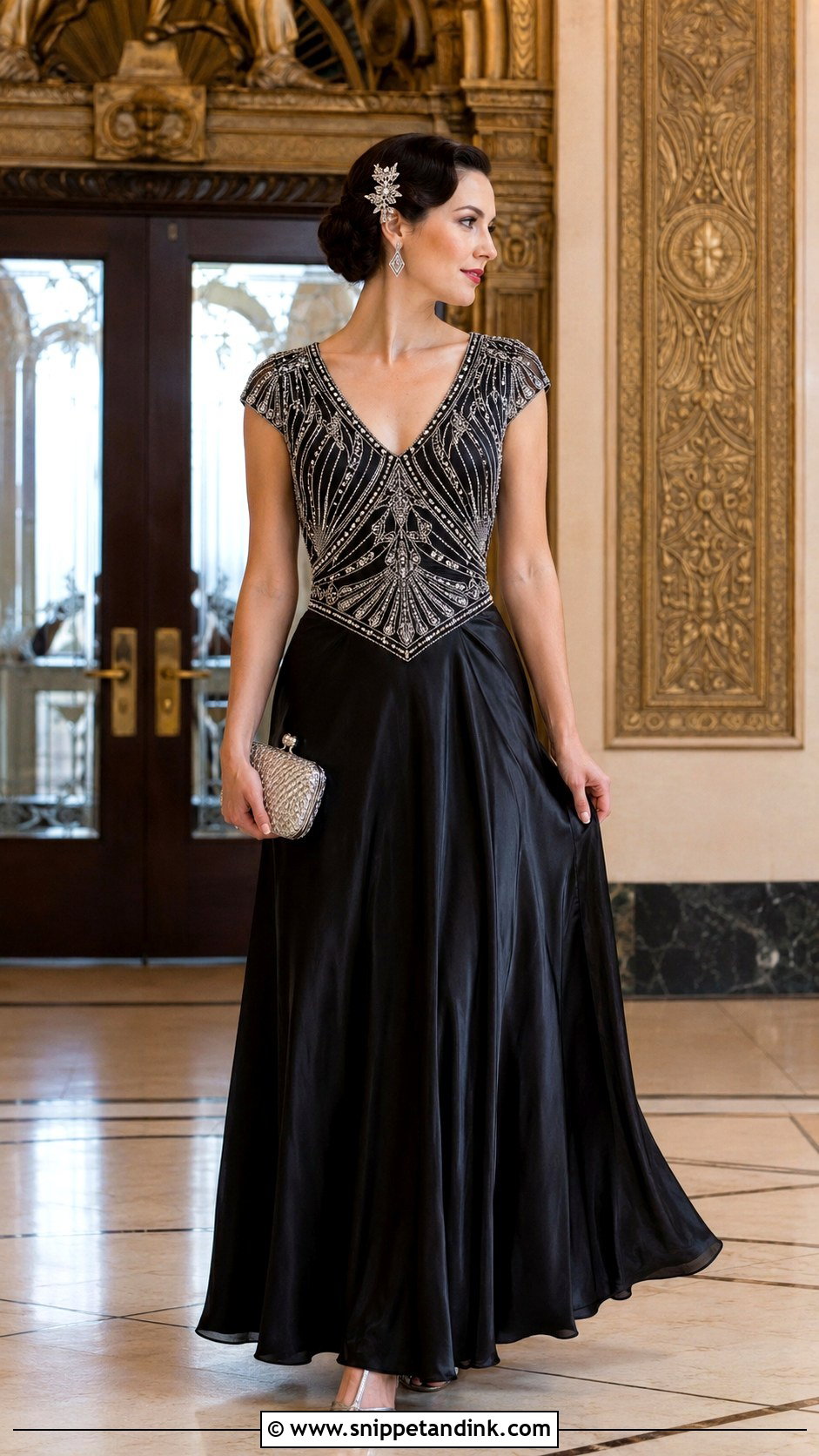 Black and Silver Reception Mini Wedding Dress - Snippet and Ink - 20 Black and Silver Wedding Dress Ideas