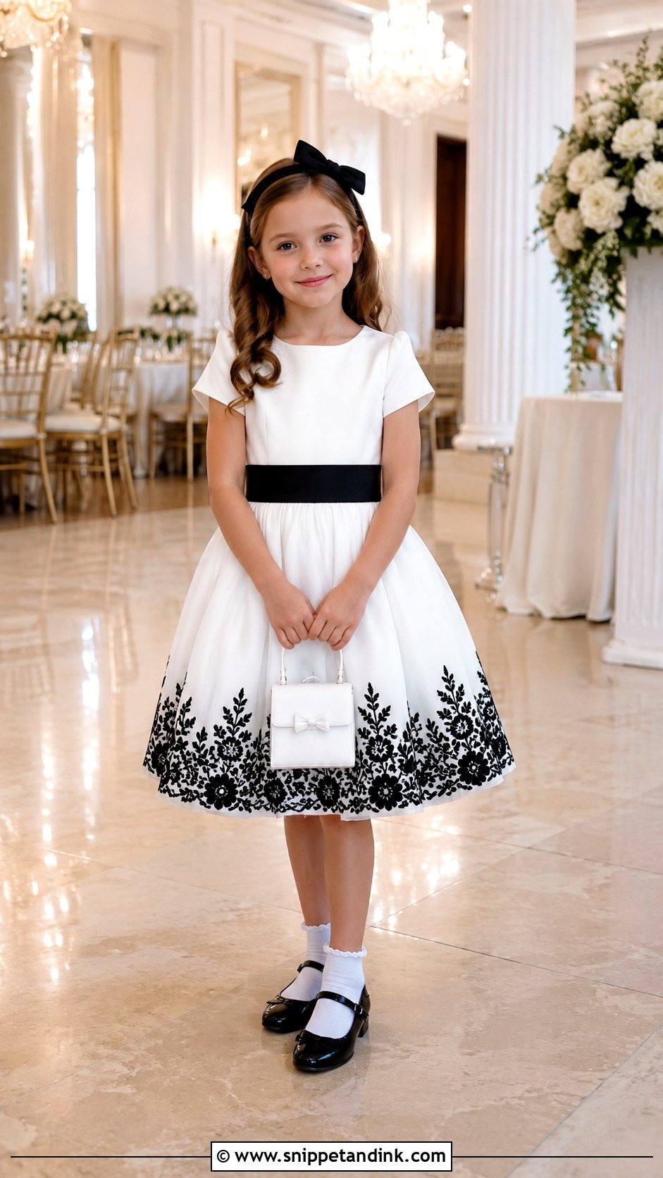 Black and White Girl Dress for Wedding - Snippet and Ink - 20 Girl Dresses for Wedding