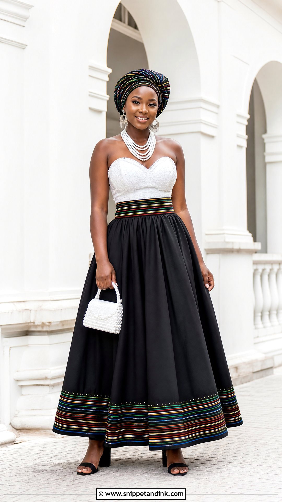 Black and White Pedi Wedding Dress - Snippet and Ink - 20 Traditional Pedi Wedding Dresses