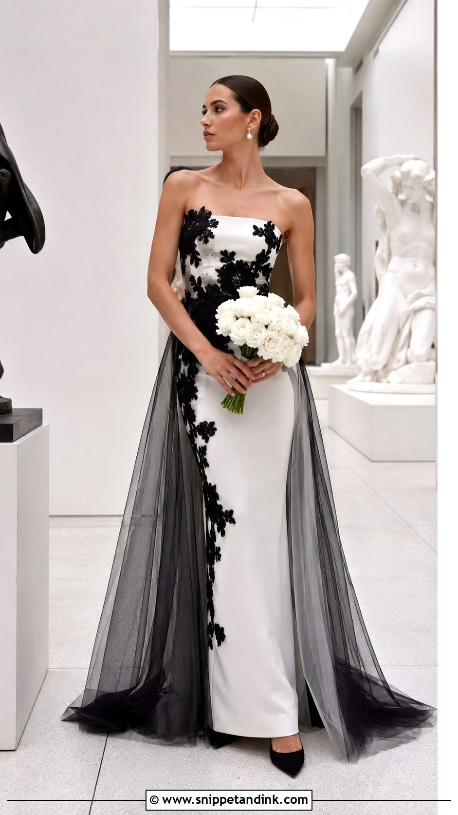 Black and White Wedding Dress - Snippet and Ink - 20 Artsy Wedding Dresses