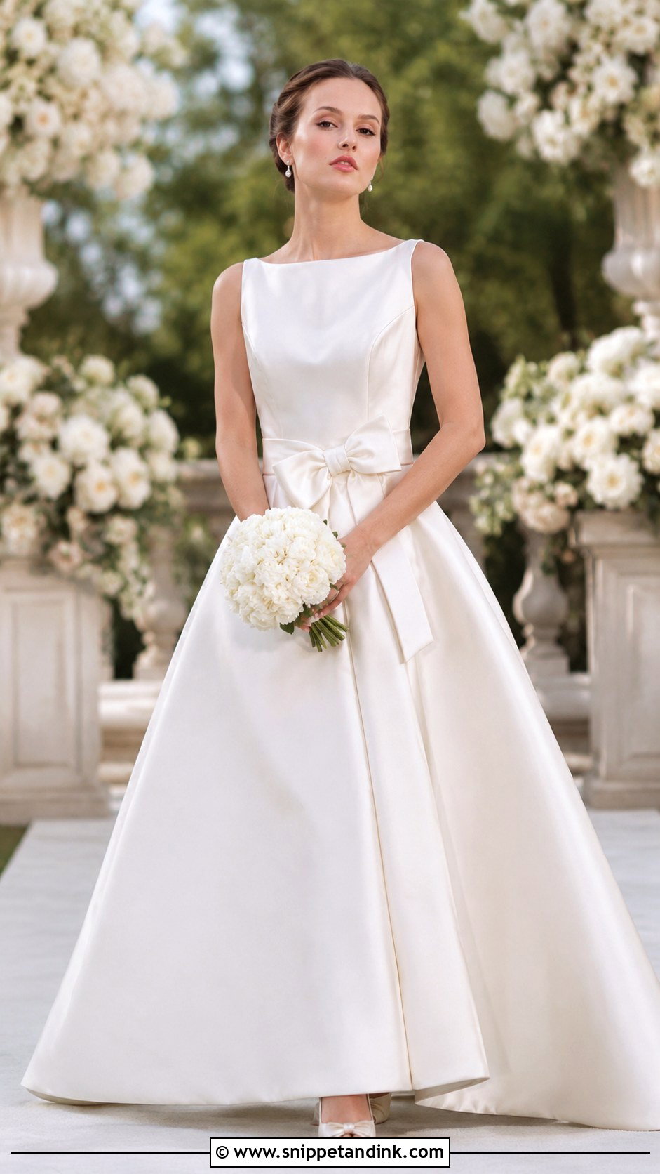 Blair Waldorf Bow Waist Wedding Dress - Snippet and Ink - 25 Blair Waldorf Wedding Dress Ideas