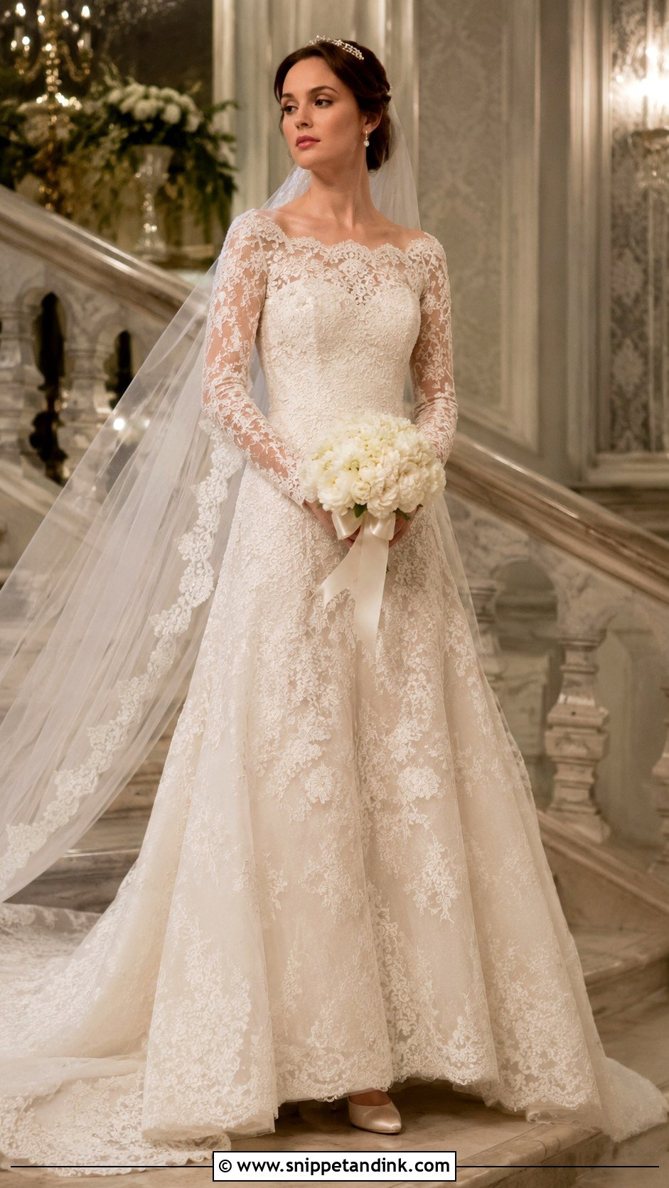 Blair Waldorf Cathedral Veil Wedding Dress - Snippet and Ink - 25 Blair Waldorf Wedding Dress Ideas