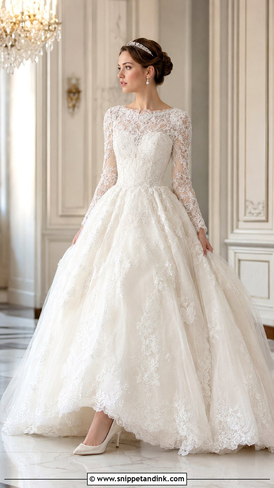 Blair Waldorf Lace Ball Gown Wedding Dress - Snippet and Ink - 25 Blair Waldorf Wedding Dress Ideas