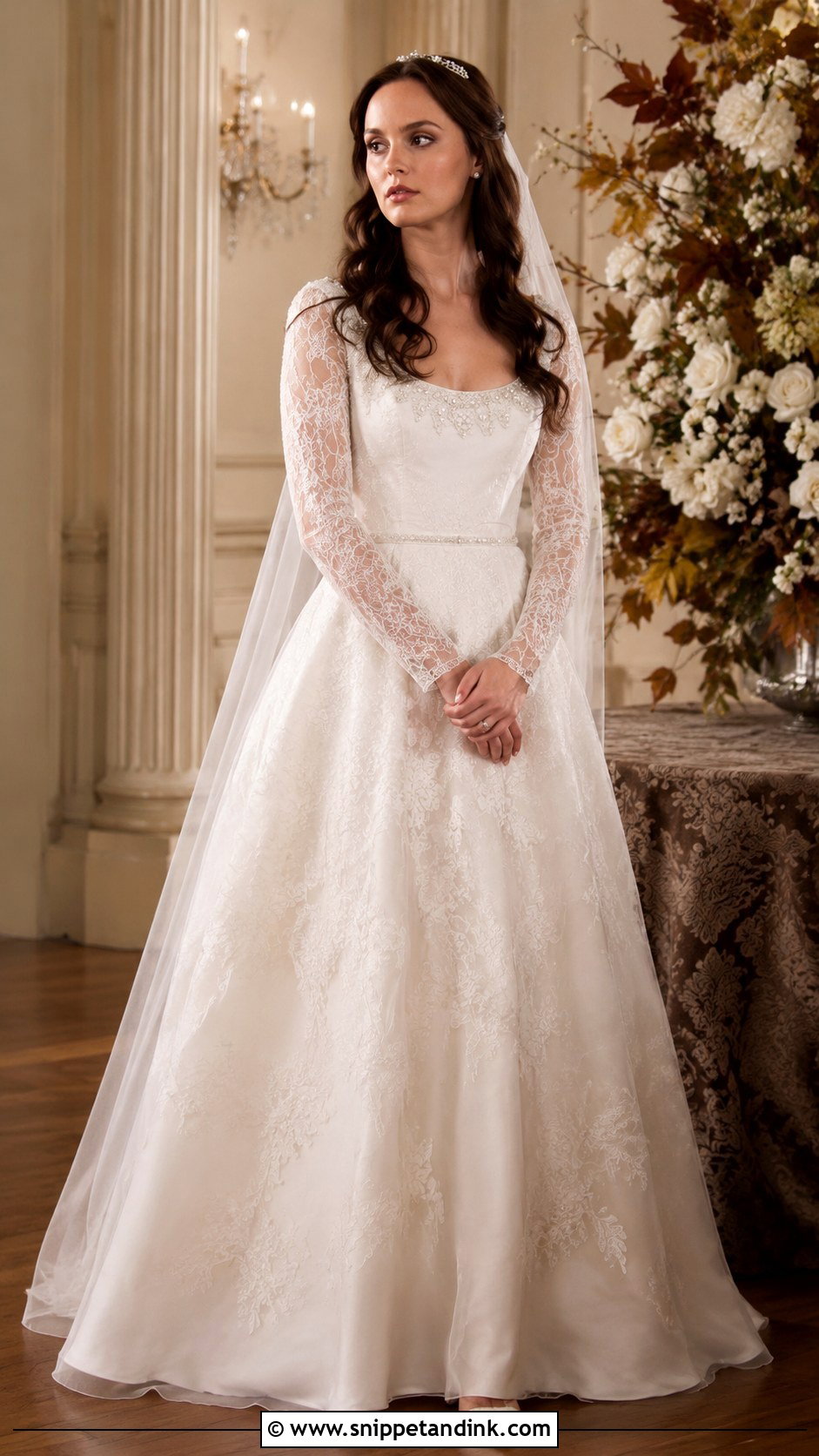 Blair Waldorf Long Sleeve Wedding Dress - Snippet and Ink - 25 Blair Waldorf Wedding Dress Ideas