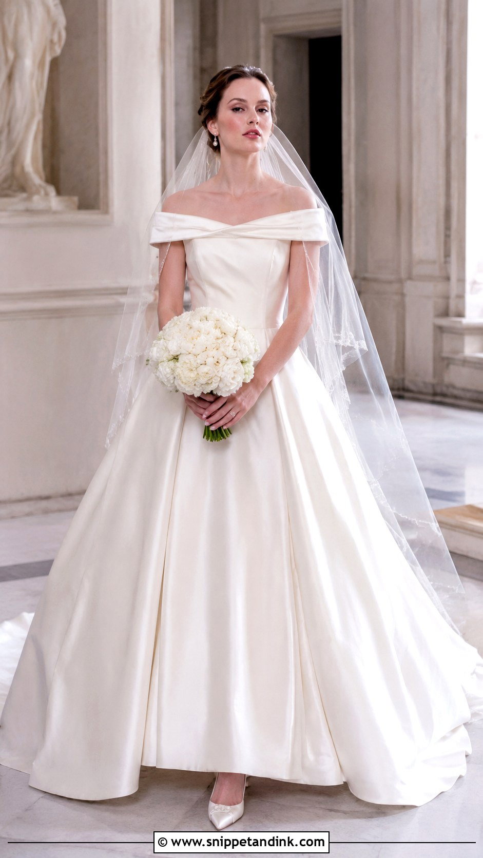 Blair Waldorf Off Shoulder Wedding Dress - Snippet and Ink - 25 Blair Waldorf Wedding Dress Ideas