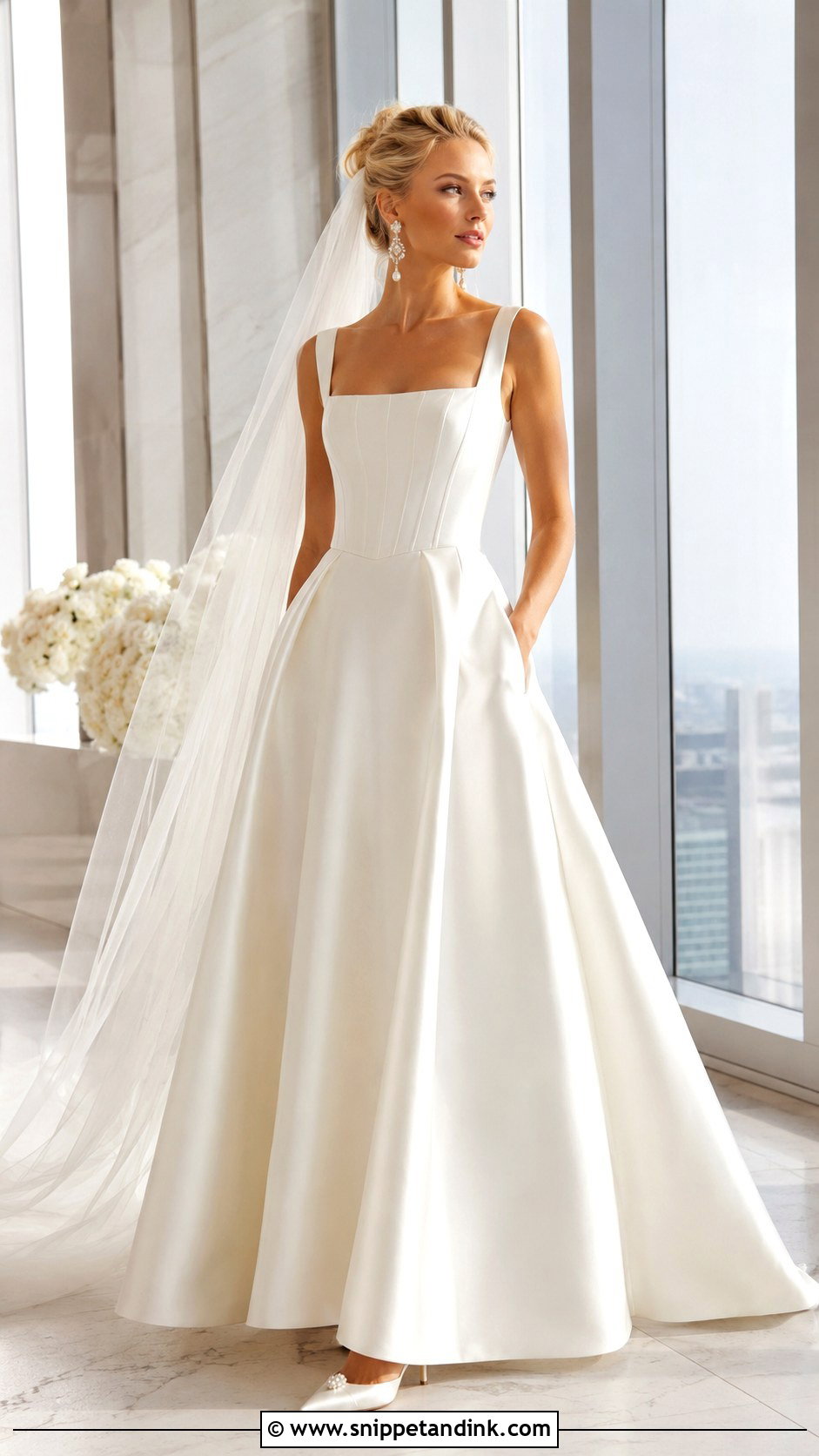 Blake Lively Satin A Line Wedding Dress - Snippet and Ink - 20 Blake Lively Wedding Dress Ideas