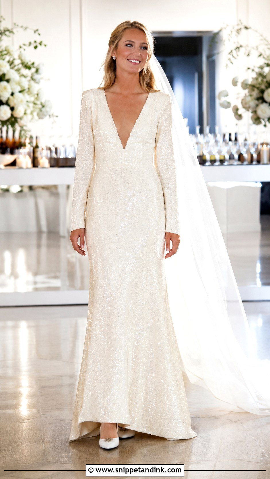 Blake Lively Sequin Wedding Dress - Snippet and Ink - 20 Blake Lively Wedding Dress Ideas