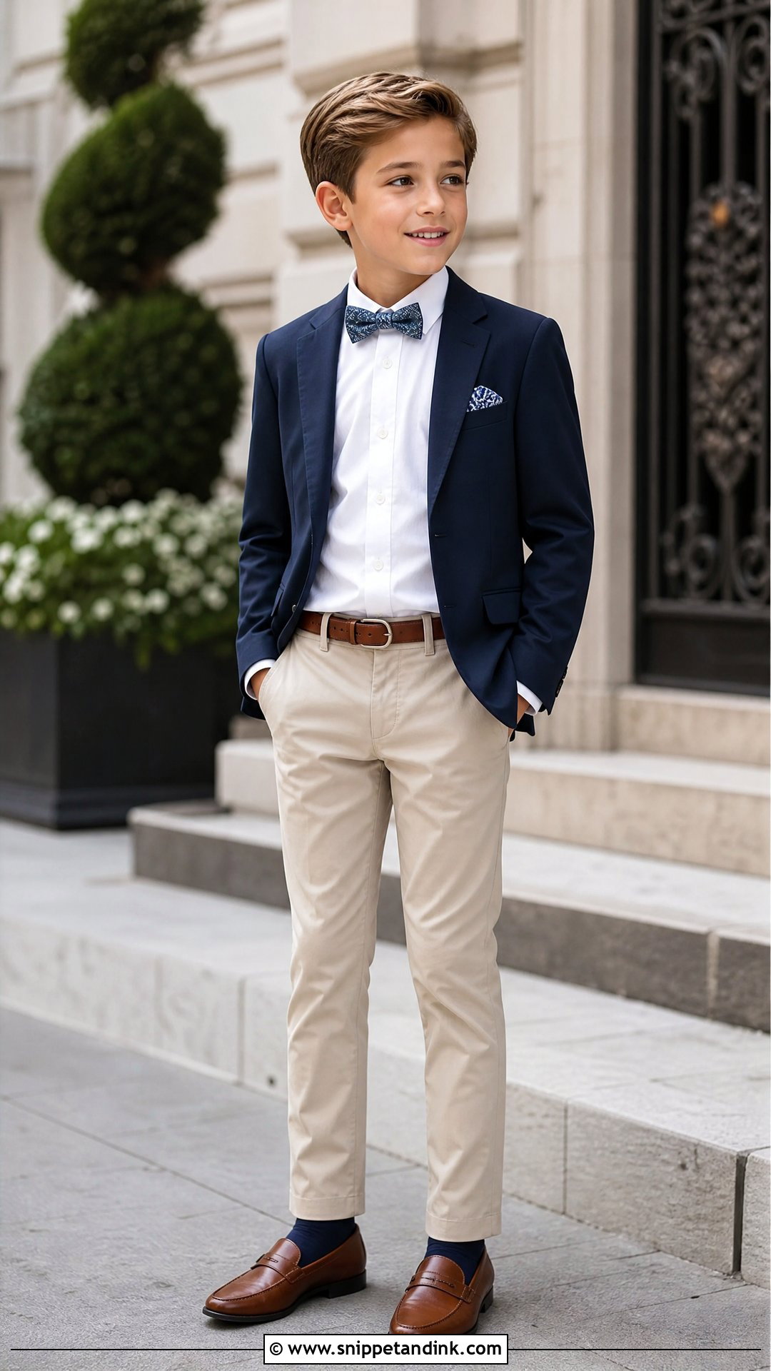 Blazer And Chinos Boys Wedding Outfit - Snippet and Ink - 20 Wedding Dress for Kids Boys Ideas