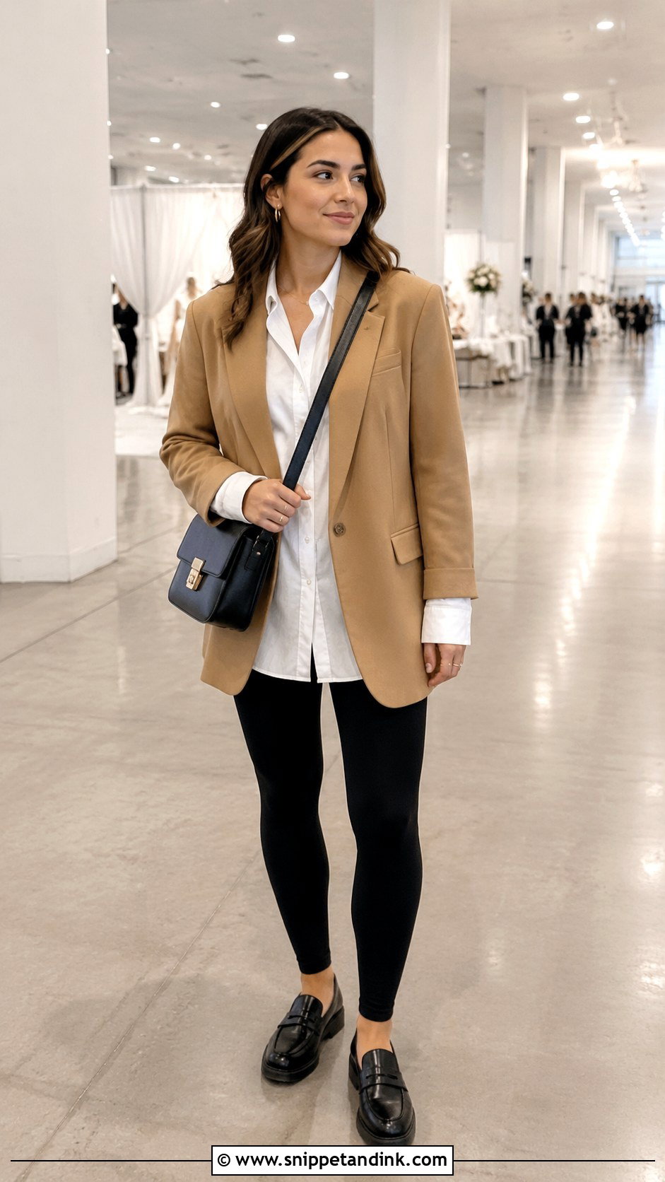 Blazer And Leggings Bridal Expo Outfit - Snippet and Ink - 20 Bridal Expo Outfit Ideas
