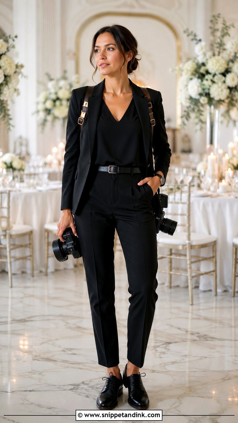 Blazer And Trousers Wedding Photographer Outfit - Snippet and Ink - 20 Wedding Photographer Outfit What to Wear Ideas