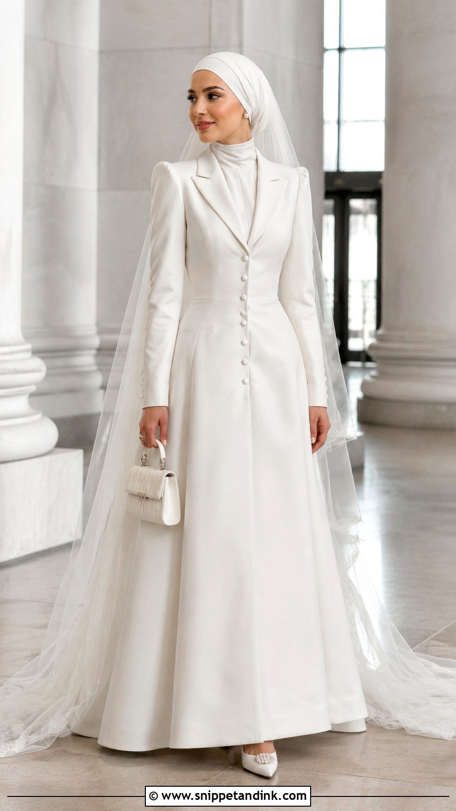 Blazer Gown Muslimah Wedding Dress - Snippet and Ink - 20 Simple Muslimah Wedding Dress Ideas