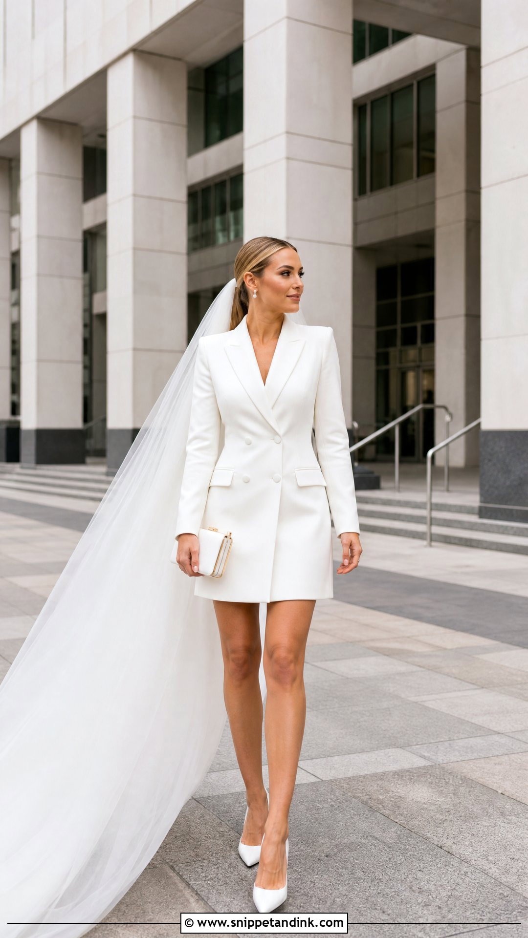 Blazer Mini Wedding Dress - Snippet and Ink - 20 Shorter Wedding Dress Ideas