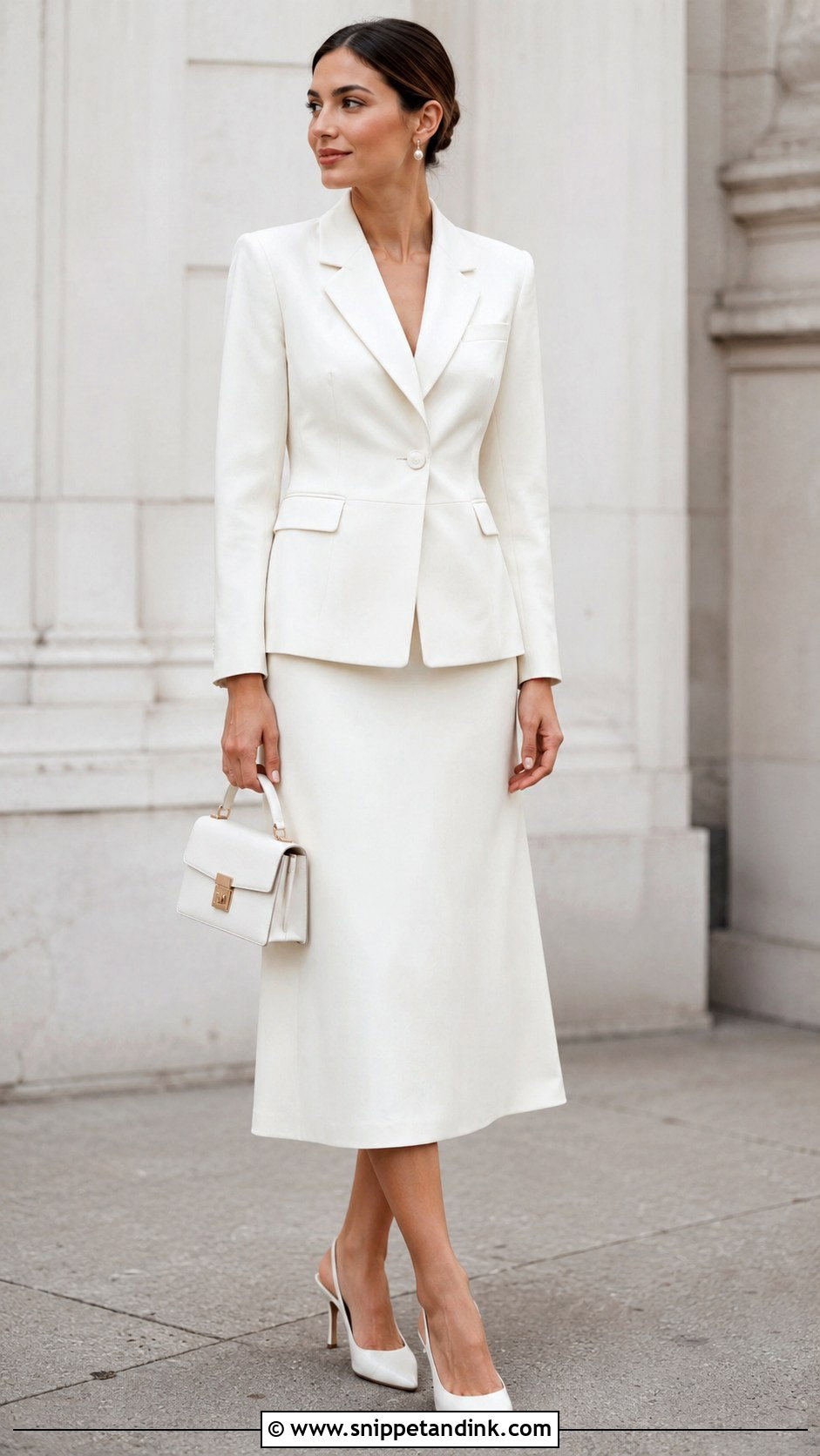 Blazer Top And Midi Skirt Wedding Dress - Snippet and Ink - 25 Top and Skirt Wedding Dress Ideas