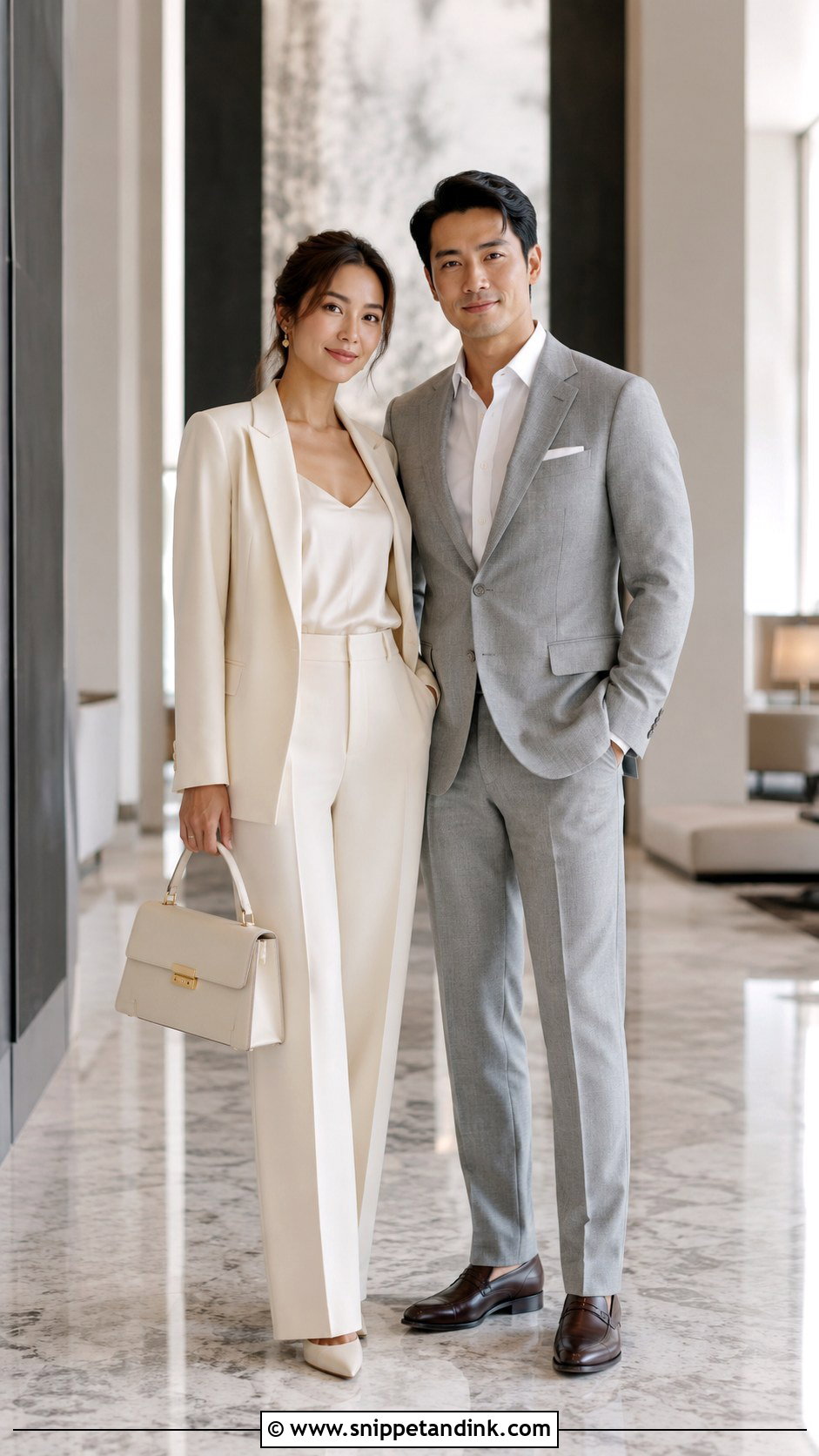 Blazer and Trousers Modern Prenup Outfit - Snippet and Ink - 20 Prenup Ideas Outfits