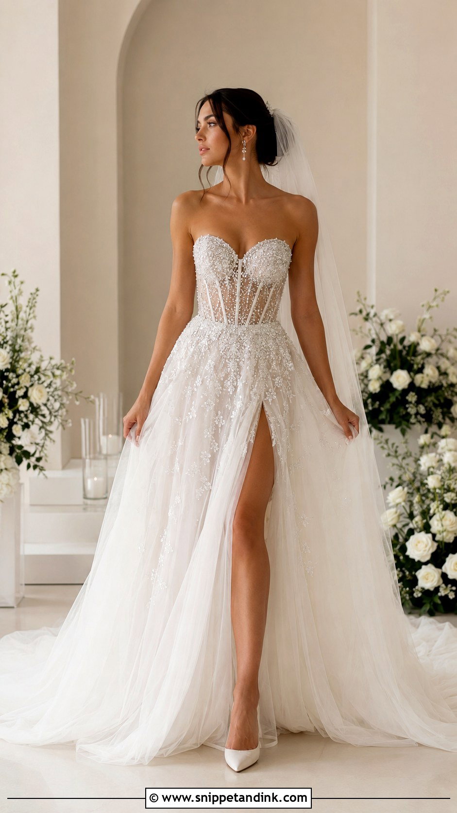 Bling Corset Wedding Dress - Snippet and Ink - 25 Bling Wedding Dress Ideas