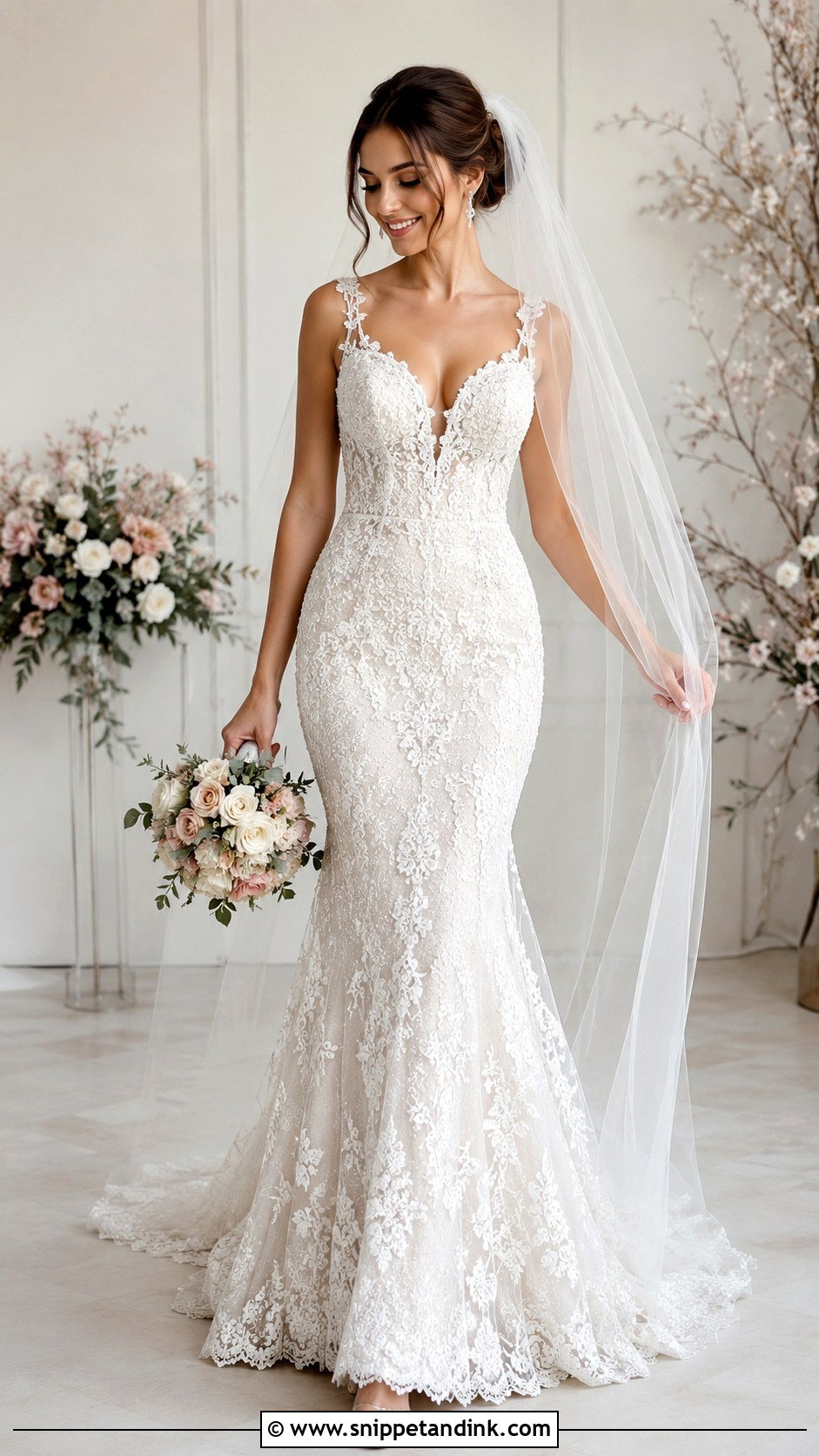 Bling Lace Wedding Dress - Snippet and Ink - 25 Bling Wedding Dress Ideas