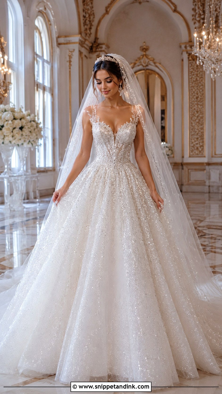 Bling Princess Wedding Dress - Snippet and Ink - 25 Bling Wedding Dress Ideas