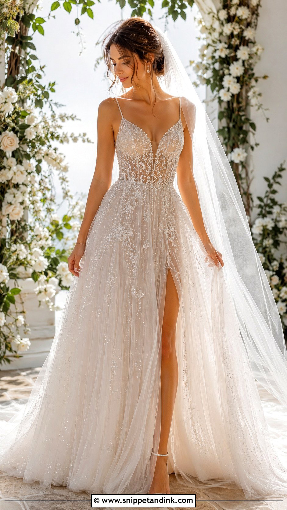 Bling Tulle Wedding Dress - Snippet and Ink - 25 Bling Wedding Dress Ideas