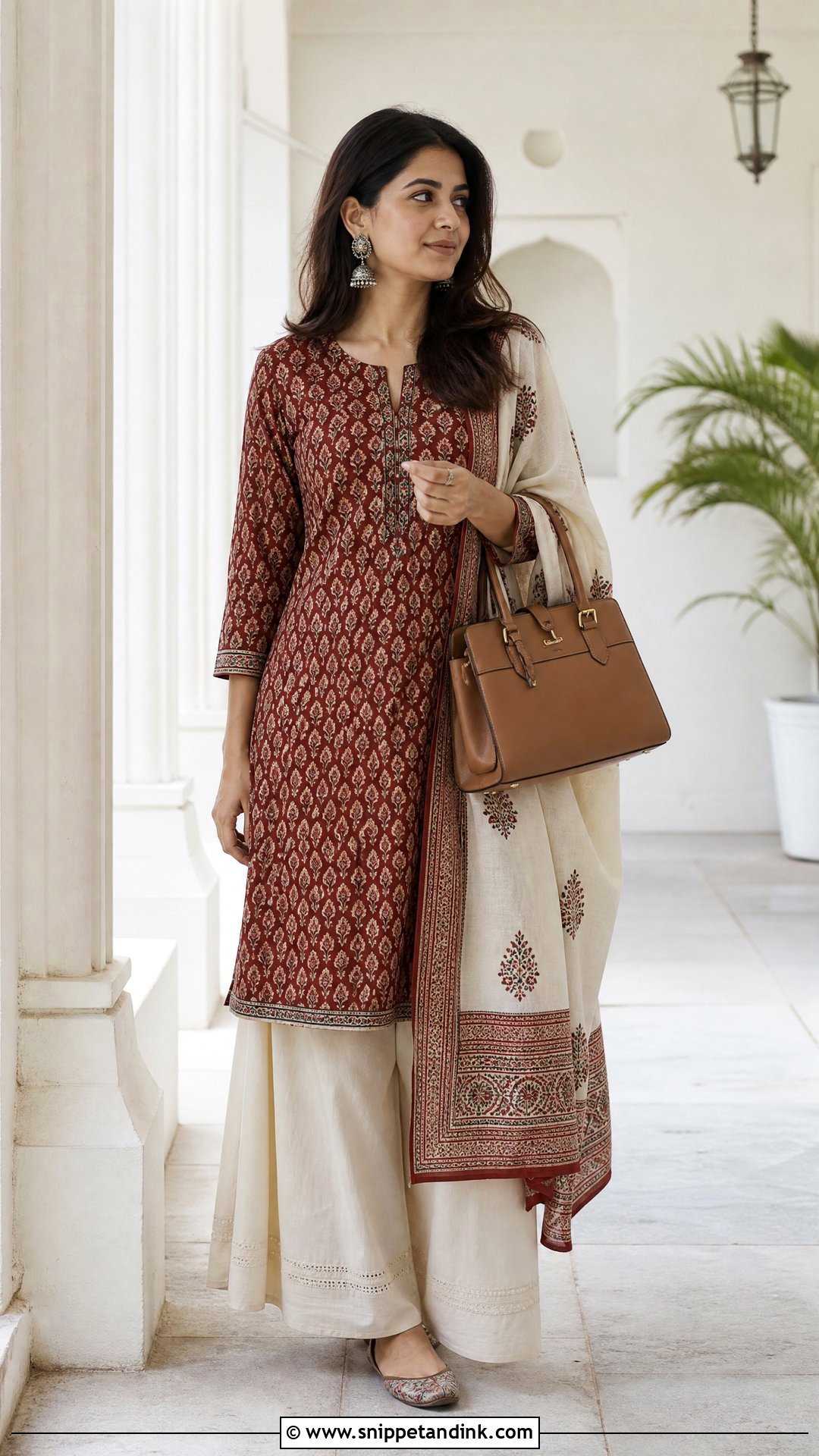 Block Printed Salwar Suit With Palazzo Pants - Snippet and Ink - 20 Printed Salwar Suit Ideas