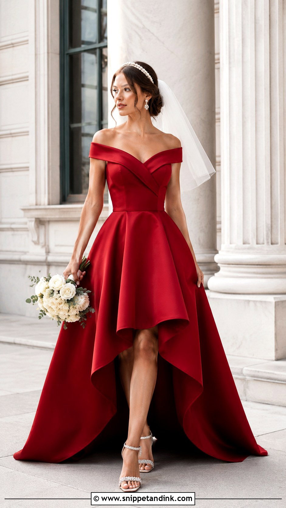 Blood Red High Low Wedding Dress - Snippet and Ink - 25 Blood Wedding Dress Ideas