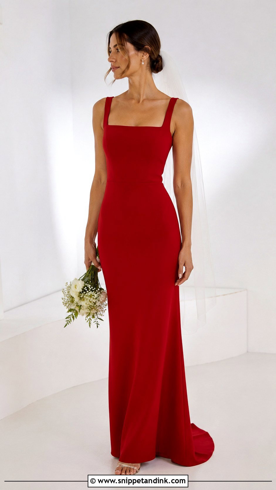 Blood Red Simple Wedding Dress - Snippet and Ink - 25 Blood Wedding Dress Ideas