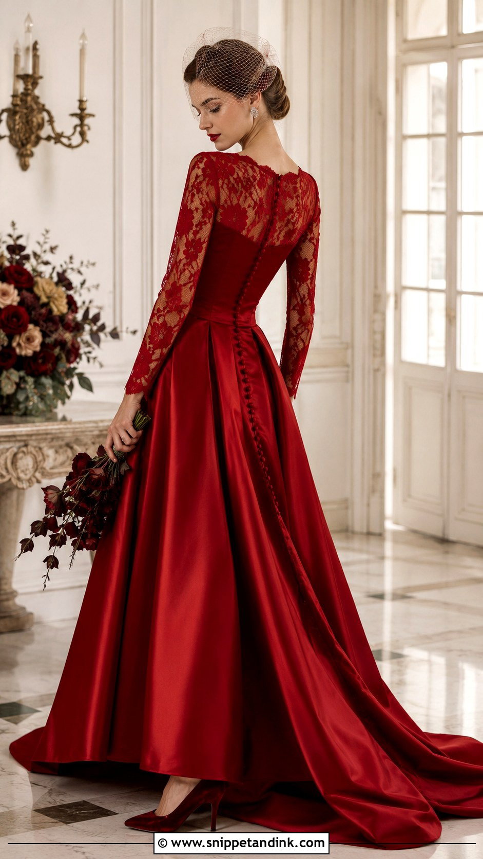 Blood Red Vintage Wedding Dress - Snippet and Ink - 25 Blood Wedding Dress Ideas