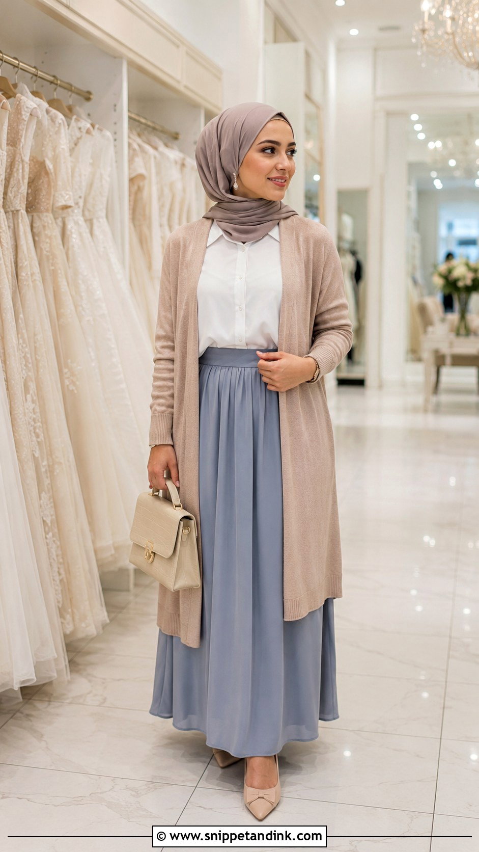 Blouse And Maxi Skirt Bridal Appointment Outfit - Snippet and Ink - 20 Bridal Appointment Outfit Ideas