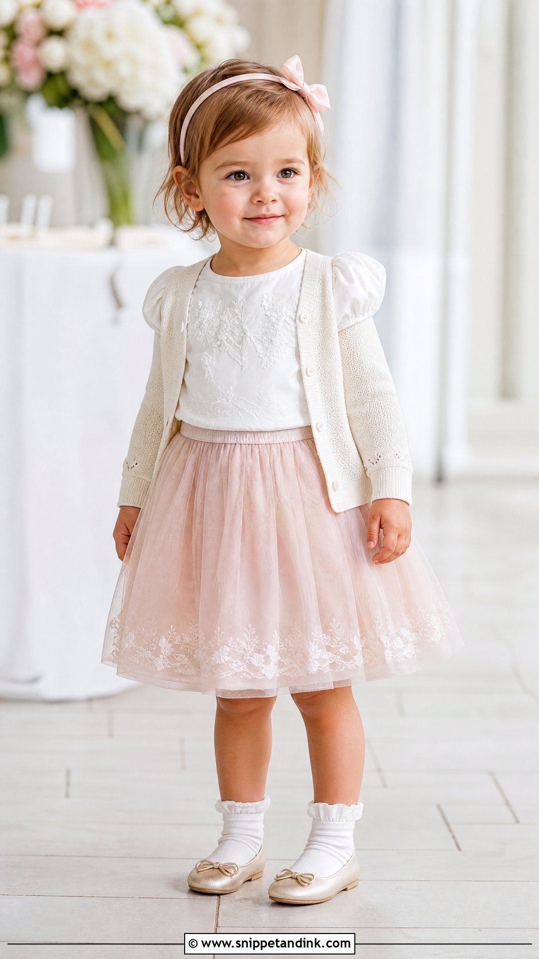 Blouse And Tulle Skirt Toddler Girl Wedding Outfit - Snippet and Ink - 20 Toddler Girl Wedding Outfit Ideas