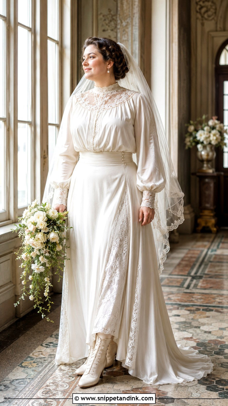 Blouson Bodice 1910s Wedding Dress - Snippet and Ink - 20 1910s Wedding Dress Ideas