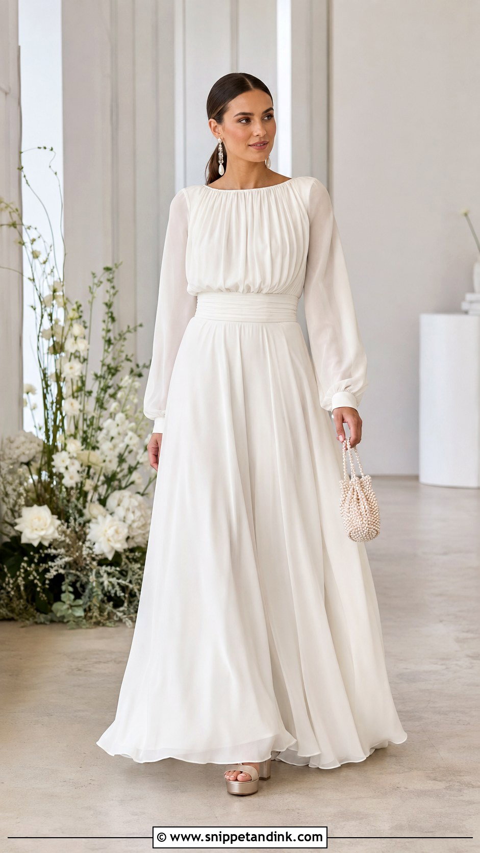 Blouson Sleeve Wedding Dress - Snippet and Ink - 20 70s Inspired Wedding Dress Ideas